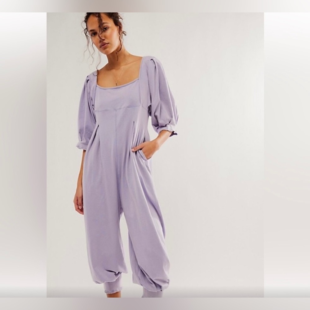 Free People Intimately Lotta Love Romper in Persian Violet